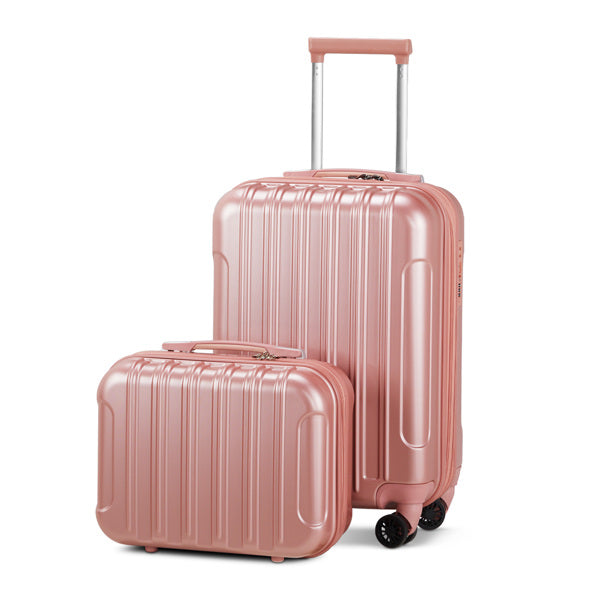 two-piece suitcase set with soft handles