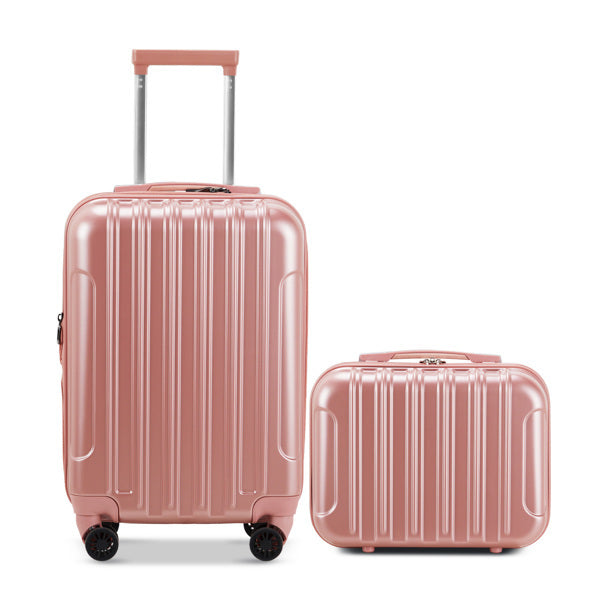 two-piece suitcase set with soft handles