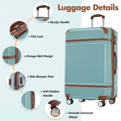 hardshell luggage sets with double spinner wheels with TSA lock