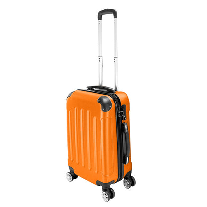 3-in-1 ABS Trolley Case 20 Inches, 24 Inches, 28 Inches Orange