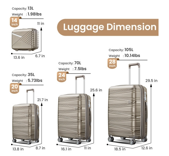 4-piece suitcase set